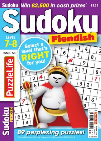 PuzzleLife Sudoku Fiendish     Issue 58, 2020