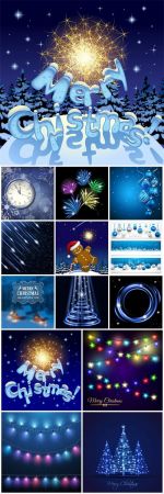 New Year and Christmas illustrations in vector №33
