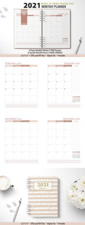 2021 Monthly Planner Printable Templates [12 Months]