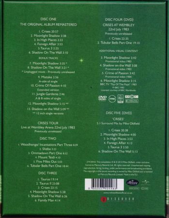Mike Oldfield - Crises (1983) 2013, 3CD+2DVD, 30th Anniversary Super Deluxe Edition Box set