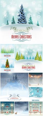New Year and Christmas illustrations in vector №29