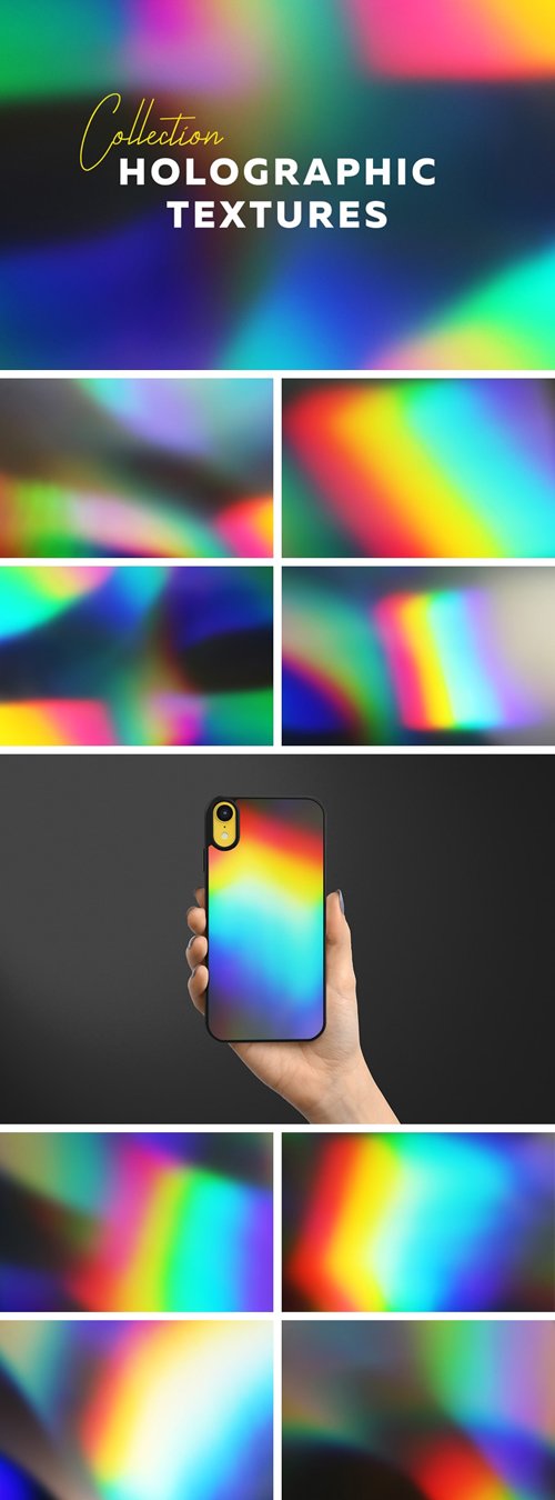 8 Holographic Textures Collection