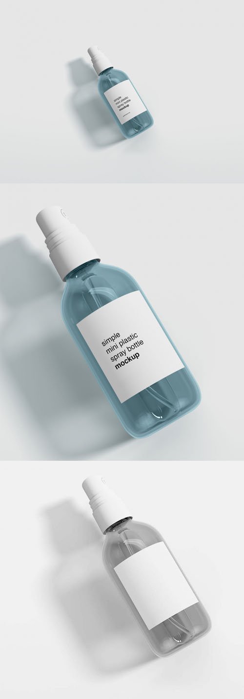 Mini Spray Bottle PSD Mockup Template