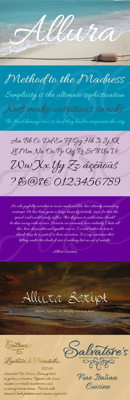 Allura Calligraphy Script Font [2-Weight]