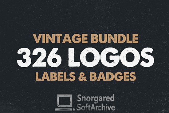 MEGA BUNDLE 326 Vintage Logos Badges