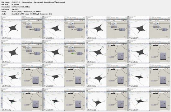Kangaroo 2: Simulation of fabrics
