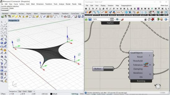 Kangaroo 2: Simulation of fabrics