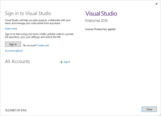 Microsoft Visual Studio Enterprise 2019 v16.8.4 (Build 16.8.30907.101) Multilingual