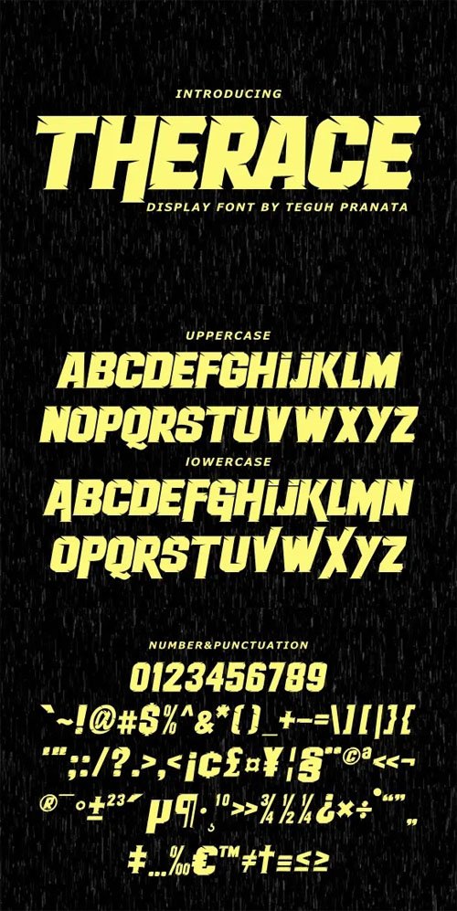 Therace Display Font