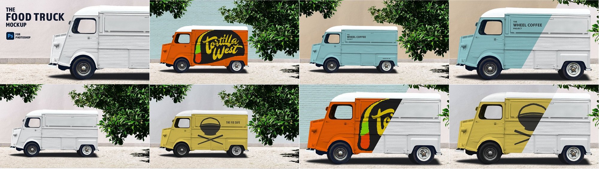 Download Download CreativeMarket - Food Truck Branding Mockup ...