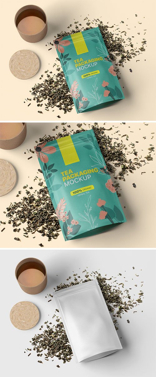 Tea Packaging PSD Mockup Template