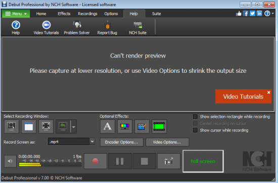 NCH Debut Video Capture Software Professional 7.05 Beta