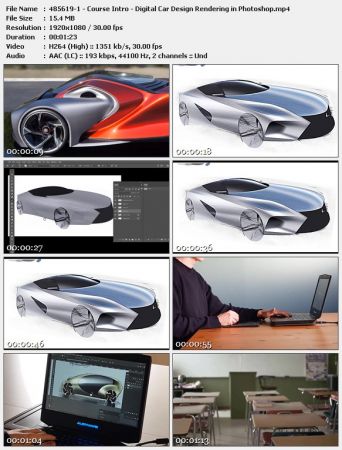 Digital Car Design Rendering in Photoshop