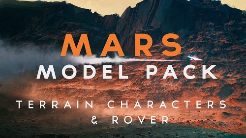Mars – Model Pack – 8k 32Bit Terrain + 7 Posed Characters + Rover