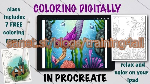 Coloring Digitally In Procreate - A Modern Hobby + Free Coloring Pages