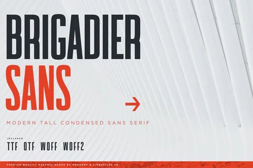 Brigadier Sans - Modern Tall Sans Serif Typeface