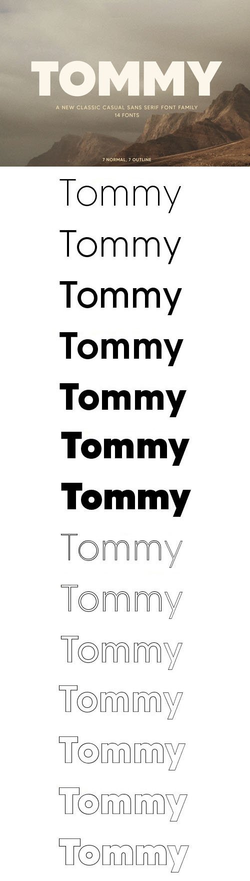 MADE Tommy - A New Classic Casual Sans Serif Font Fanily [14-Weights]