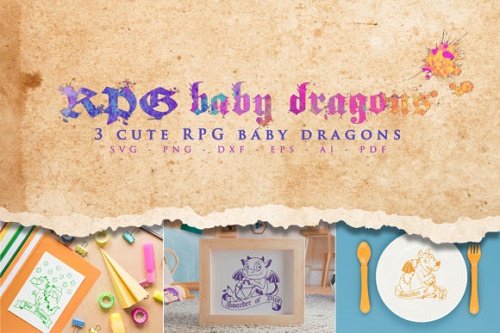 RPG Game - Cute Baby Dragons SVG
