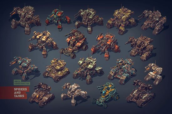 Unity - Mech Constructor Spiders and Tanks v2.2