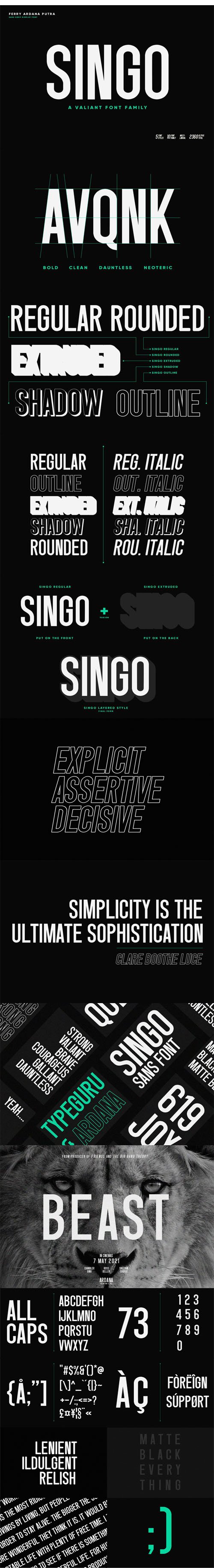 Singo - Valiant Sans Serif Font Family [10-Weights]