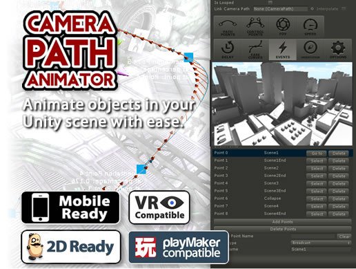 Unity - Camera Path Animator - Animate Cutscenes with Splines v3.63