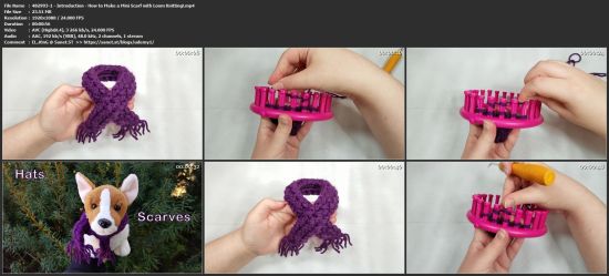 How to Make a Mini Scarf with Loom Knitting!