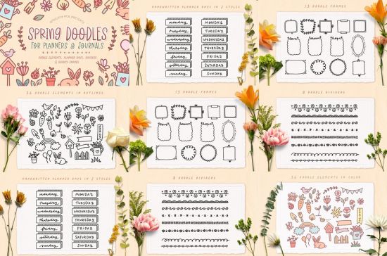 Spring Doodles For Planners And Journaling - 1239882