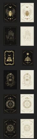Esoteric boho style design paranormal astrologer phenomena