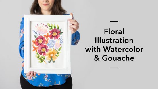 Floral Illustration With Watercolor &amp; Gouache