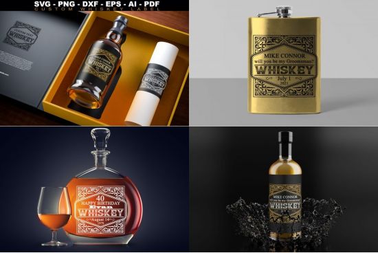 Custom Whiskey Label SVG Groomsman Label 9119643