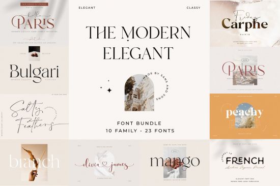 CreativeMarket - Modern Elegant Font Bundle 5742062