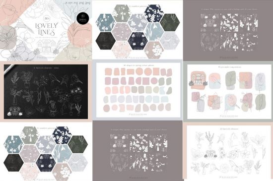 Line Art Creator and Seamless Patterns Vector SVG PNG JPEG - 1241663