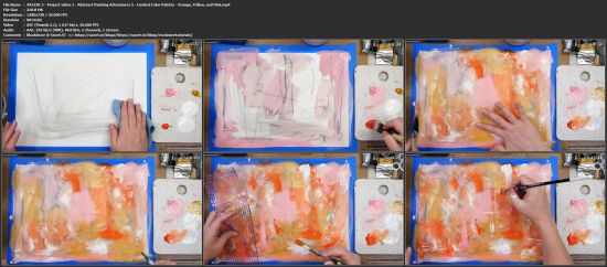 Abstract Painting Adventures 5 - Limited Color Palette - Orange, Yellow, and Pink