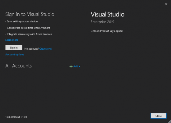 Microsoft Visual Studio Enterprise 2019 v16.9.1 (Build 16.9.31105.61) Multilingual