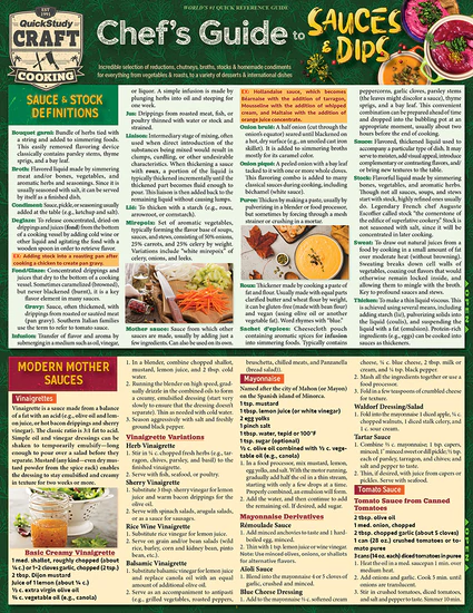 Chef's Guide to Sauces & Dips (QuickStudy Craft)
