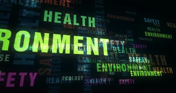 Videohive - Health safety and environment text loop abstract concept 31638654