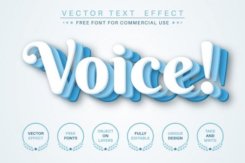 Three Layers - editable text effect, font style