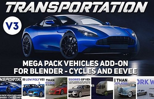Car Transportation – Addon Car And Vehicle Rigged Cars Library Car V3.0