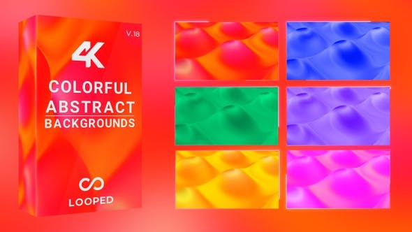 Videohive - Colorful Swirling Liquid Background Loop 30197276