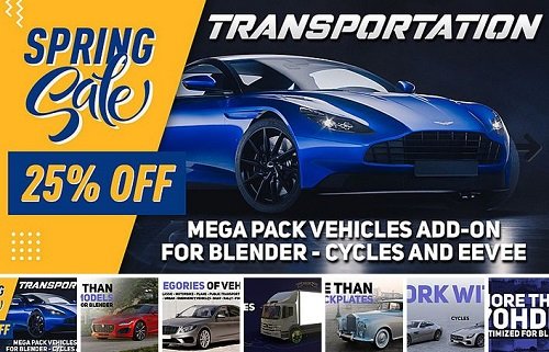 Car Transportation - Addon Car And Vehicle Rigged Cars Library Car