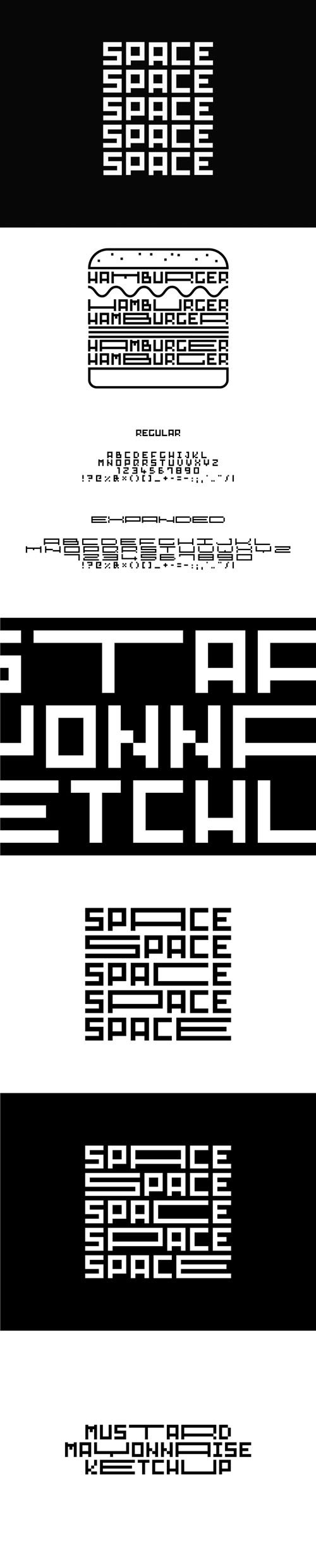 SpaceType - Blocky Sans Serif Font [2-Weights]