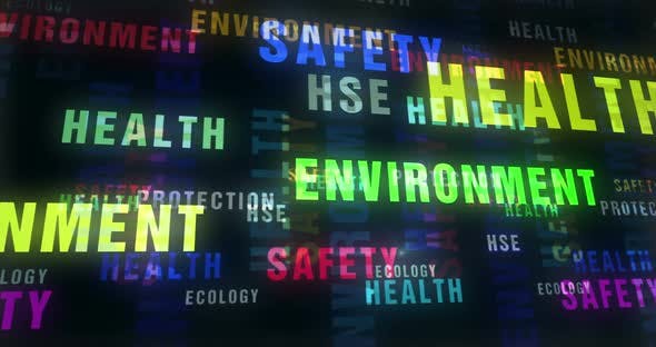 Videohive - Health safety and environment text loop abstract concept 31638653
