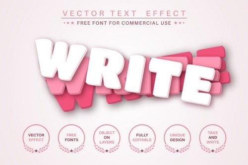 3D Otate Layers - editable text effect, font style