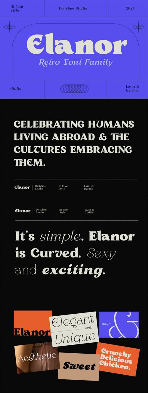 Elanor - Retro Serif Font Family [2-Weights]