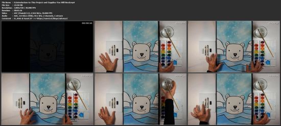 Art for Kids: Drawing and Painting a Polar Bear Swimming in the Sea