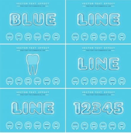 Blue glass - editable text effect, font style