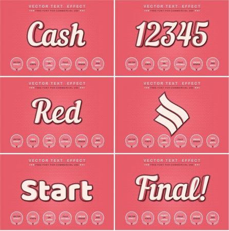 Red final - editable text effect, font style