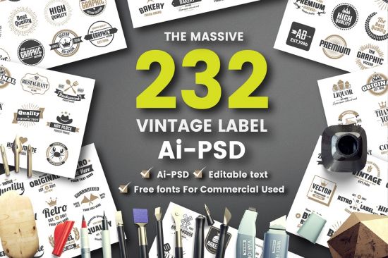 232 VINTAGE LABEL 330832