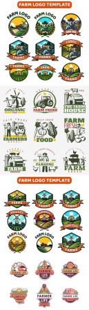 Farm logos design brand Name Company corporate