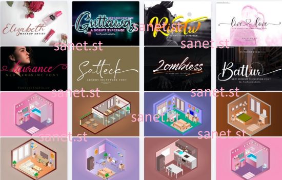 Premium Fonts Bundle - 24 Premium Fonts, 7 Premium Graphics